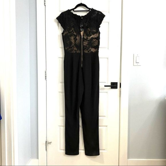 SOIEBLU Lace detail jumpsuit in black small EUC - Picture 5 of 5